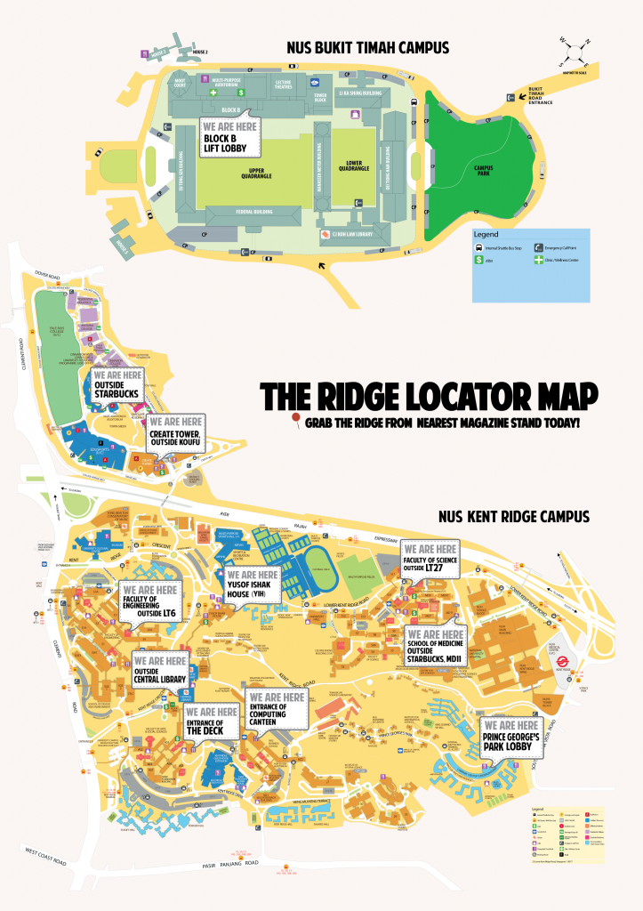 NUSSU The Ridge Magazine Stand Locator Map 